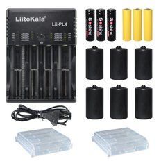 Набор для замены 6-и батареек D (LR20) на 3 LiFePO4 аккумулятора (LiitoKala Lii-PL4)
