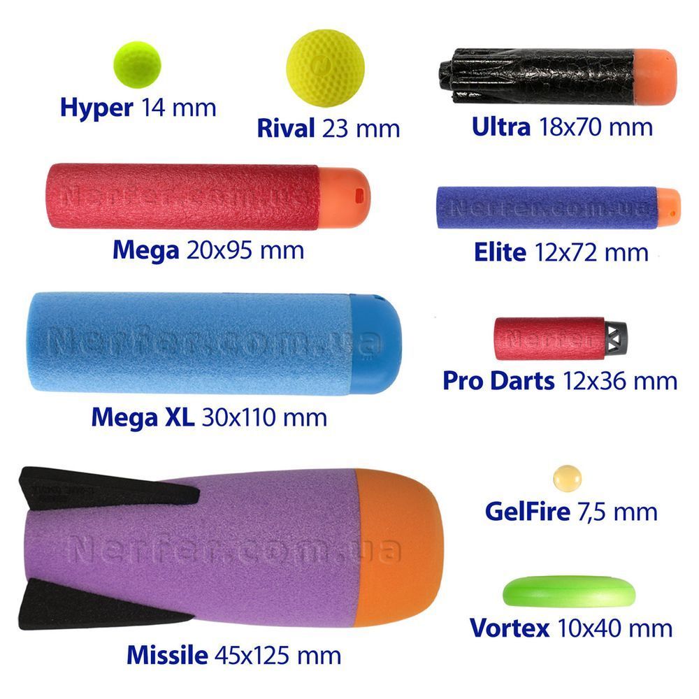 Патрони для бластерів Nerf Ultra з отвором на кінці Чорні 20 шт