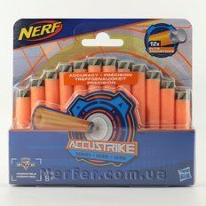 Патрони Nerf Elite Accustrike з кінцівкою Аккустрайк Помаранчеві 12 шт (C0162)