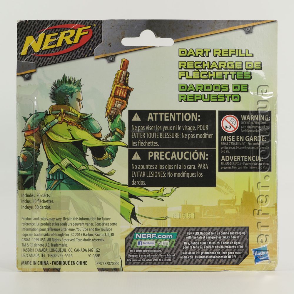 Патроны Nerf Doomlands 2169 с отверстием в наконечнике Оранжевые 30 шт (B3190)